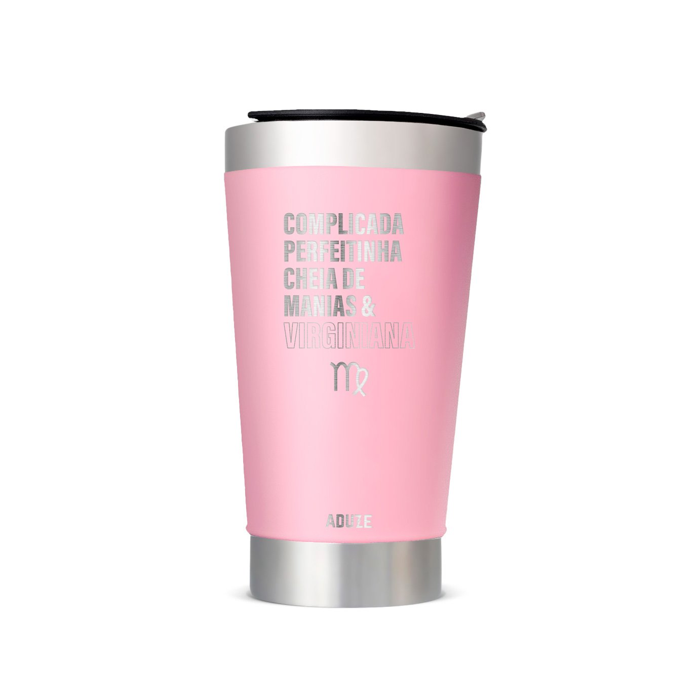 Copo Térmico Aduze Signo Virgem 500ml - Rosa - 1