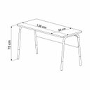 Ver imagem 3 de Mesa Escrivaninha Organica Home Office Flexus 136cm Hanover E Preto