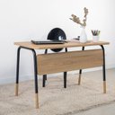 Ver mais imagens de Mesa Escrivaninha Organica Home Office Flexus 136cm Hanover E Preto