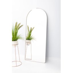 Espelho Grande Base Reta com Moldura Metal Corpo Inteiro 170 X 70 Cm Industrial - 4