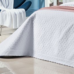 Kit Cobre Leito Tamanho King Size Branco 400 Fios Egípcio 100% Algodão 3 Peças - 3