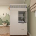 Ver imagem 7 de Cama Solteiro Alta Sky com Escrivaninha, Armários e Gavetas