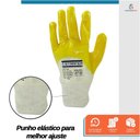 Ver imagem 3 de Luva de Segurança em Malha Tricotada Revestida de Nitrílico Parcial Amarela Tamanho M - Starfer