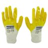 Luva de Segurança em Malha Tricotada Revestida de Nitrílico Parcial Amarela Tamanho M - Starfer - 1