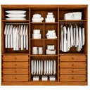Ver imagem 3 de Guarda Roupa Casal Bristol 6 Portas 8 Gavetas Cinamomo Fendi - Novo Horizonte