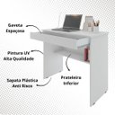 Ver imagem 6 de Escrivaninha Estudo Home Office Vitória Pratreleira Infeiror:branco