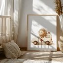 Ver imagem 2 de Kit 3 Quadros Decorativos Infantil - Safari Motorista NO2 - 30x40 - Moldura Madeira