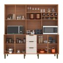 Ver imagem 5 de Cozinha Compacta 7 Portas 3 Gavetas Emilia Marrom/Freijó/Off White