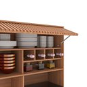 Ver imagem 6 de Cozinha Compacta 7 Portas 3 Gavetas Emilia Marrom/Freijó/Off White