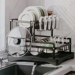 Escorredor de Louça Prato Copo Talheres Utensilios Pia Mesa Bancada Cozinha Organizaçao Limpeza Mult - 4