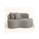 Ver imagem 2 de Conjunto 01 Poltrona + Sofá Curvo Orgânico Nature Gaia Suede Cinza - Montanaris Decor