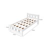 Cama Solteiro Pop Branco para Crianças e Adolescente de Mdf com Colchão Incluso - 3