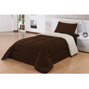 Ver imagem 1 de Kit Edredom Solteiro 4 Peças Pérola Tabaco/palha