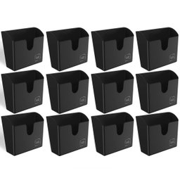 Kit 12 Porta Guardanapo Suportes de Mesa Restaurantes Lancherias Hoteis UZ Slim Pretos - 1