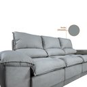 Ver imagem 7 de Sofá Plaza 2,30m com Molas no Assento Retrátil e Reclinável Velosuede - Netsofas - Cinza