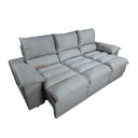 Ver mais imagens de Sofá Plaza 2,30m com Molas no Assento Retrátil e Reclinável Velosuede - Netsofas - Cinza