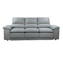 Ver imagem 4 de Sofá Plaza 2,30m com Molas no Assento Retrátil e Reclinável Velosuede - Netsofas - Cinza