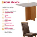 Ver imagem 7 de Mesa de Jantar Olimpia 120cm Tampo MDF e Vidro Canto Copo com 4 Cadeiras Lira