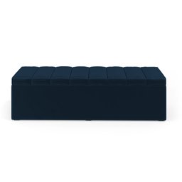 Calçadeira Baú Navi 160 para Cama Queen N-025 Veludo Azul Marinho Aradecor - 2