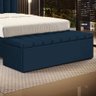 Calçadeira Baú Navi 160 para Cama Queen N-025 Veludo Azul Marinho Aradecor - 1
