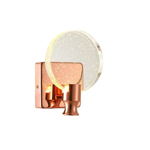 Arandela Rosê de Cristal 3000k 5w Bivolt Sindora Dcb02129