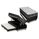 Ver imagem 1 de Cama Box Baú c/Auxiliar Solteiro: Colchão Molas Probel Prolastic ProDormir Sleep Black + Base CRC