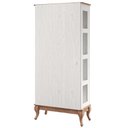 Ver imagem 6 de Cristaleira em Madeira Maciça com 2 Portas Branco Envelhecido