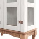 Ver imagem 5 de Cristaleira em Madeira Maciça com 2 Portas Branco Envelhecido