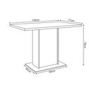 Ver imagem 5 de Mesa Jantar Londres Tampo Canela 120cm 4 Cadeiras Ferro Preto Estofado Grafite