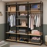 Guarda Roupas Closet Wood Organização Elegante com Módulo Cabideiro e Prateleira - 1