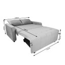 Ver imagem 3 de Sofá Cama Any 1.40 2 Lugares Ideal para Sala de Visitas:suede Cinza