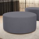 Ver imagem 2 de Puff Redondo Orgânico para Living 90cm Lola W01 Suede Cinza - Lyam Decor