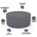 Ver imagem 3 de Puff Redondo Orgânico para Living 90cm Lola W01 Suede Cinza - Lyam Decor