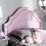 Cabeceira Provençal Laurel Com Tachas - Solteiro Suede Rosa - Aquarellaestofados - 1