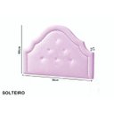 Ver imagem 2 de Cabeceira Provençal Laurel Com Tachas - Solteiro Suede Rosa - Aquarellaestofados