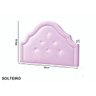 Cabeceira Provençal Laurel Com Tachas - Solteiro Suede Rosa - Aquarellaestofados - 2