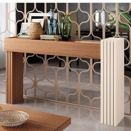Aparador Astro e Mesa de Centro Luna Nature Off White – HB Móveis - 3