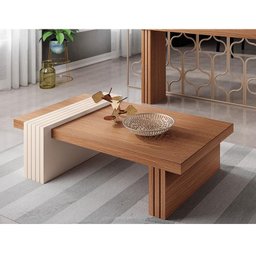 Aparador Astro e Mesa de Centro Luna Nature Off White – HB Móveis - 6