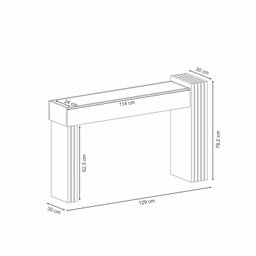 Aparador Astro e Mesa de Centro Luna Nature Off White – HB Móveis - 4
