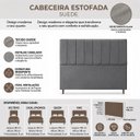 Ver imagem 7 de Cabeceira para Cama Casal Estofada 1,38 ,Mts Mel Vilajo: Suede Cinza