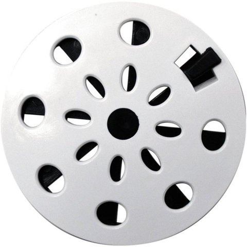 Kit 7 Grelha Redonda com Diâmetro de 9,7cm em PVC Modelo Ii Astra Branco