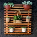 Ver imagem 3 de Jardim Vertical de Parede em Madeira - 0,90 X 0,90m