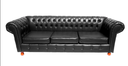 Ver imagem 1 de Sofá Chesterfield Luiz XV 2M Corano preto Sala Recepção Barbearia