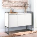 Ver imagem 4 de Buffet Parma 3 Portas Industrial 120cm Branco Plata Móveis