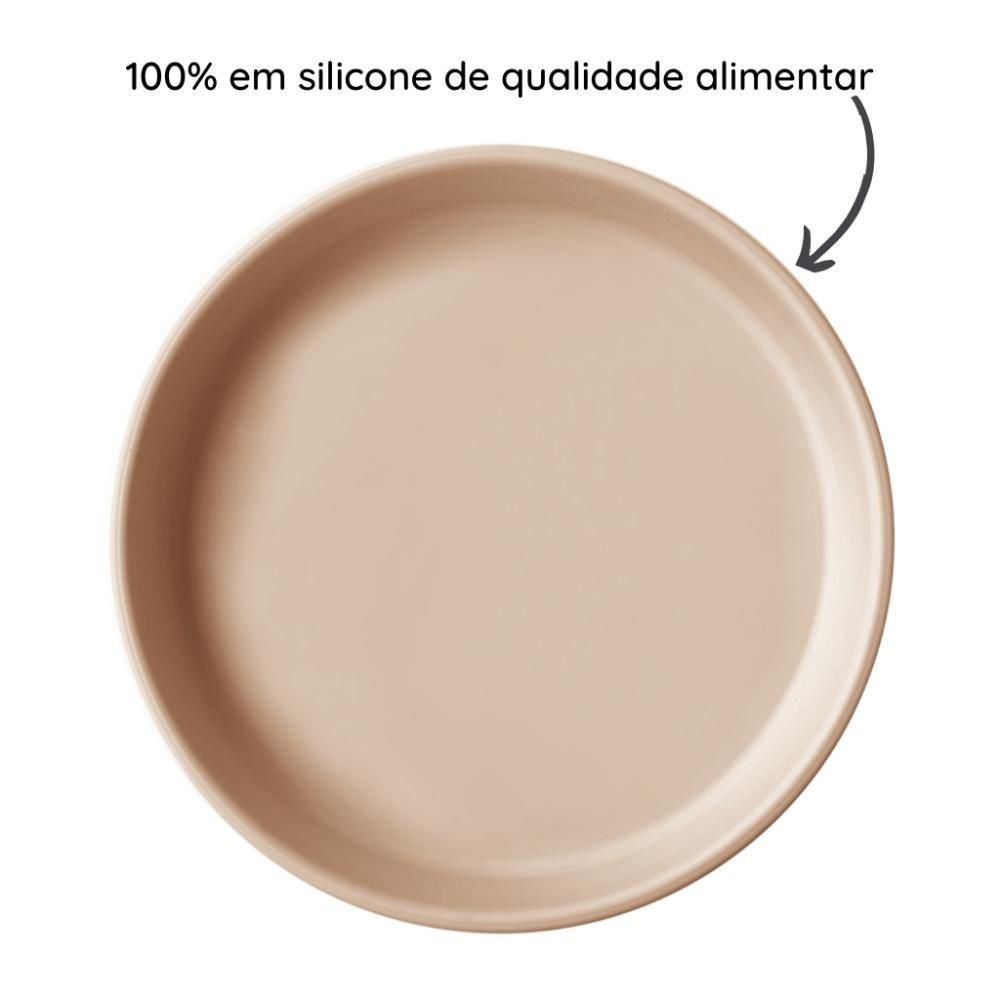 Prato Infantil de Silicone Basic Plate Bubble Beige - Minikoioi - 3