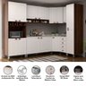 Armário de Cozinha Completa 8 Peças com Tampo e Espaço para Micro-ondas Safira Luciane Móveis - 5