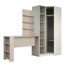 Ver imagem 6 de Guarda Roupa Prateleiras E Bancada Com Painel Crema Com Connect