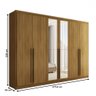 Guarda-roupa Casal Córdoba 6 Portas 6 Gavetas 100% Mdf com Espelho - Panorama Móveis - 4