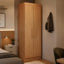 Ver imagem 1 de Guarda-Roupa Solteiro 100% MDF com 2 Portas Multimóveis CR35514 Madeirado