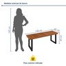 Banco Madeira Maciça 130cm Capri 130cm X 45cm X 40cm - 3
